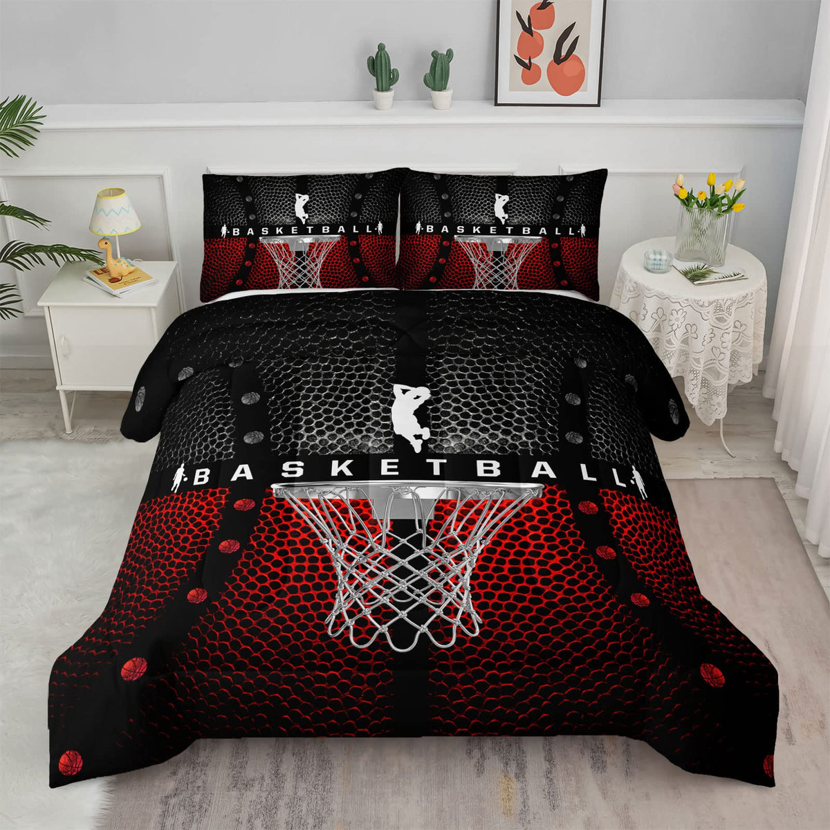 Axolotl Kid Comforter Set Twin Size,Racing Car Bedding Set for Boys Girls Teen Kids Children Racing Gifts,Race Cars Quilt Bed Set with 1 Comforter 2 Pillowcases,Red Grey