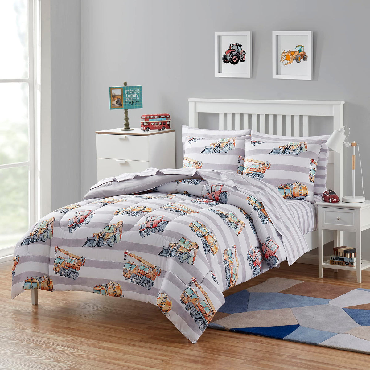 Kids Bedding Set Bed in a Bag for Boys and Girls Toddlers Printed Sheet Set and Comforter, Twin, Fairytale Princess