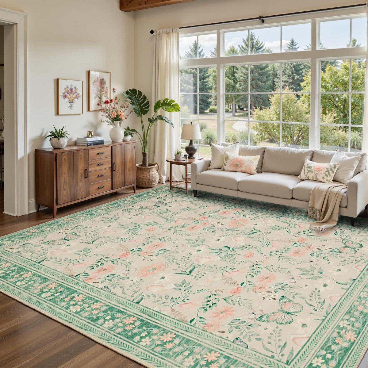 Rugxara Grey 5x7 Area Rugs for Bedroom & Living Room