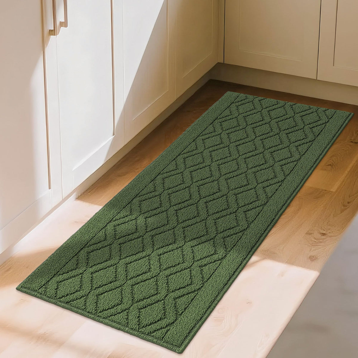 COSY HOMEER 48x20Inch/30X20Inch Kitchen Rug Mats,Grey