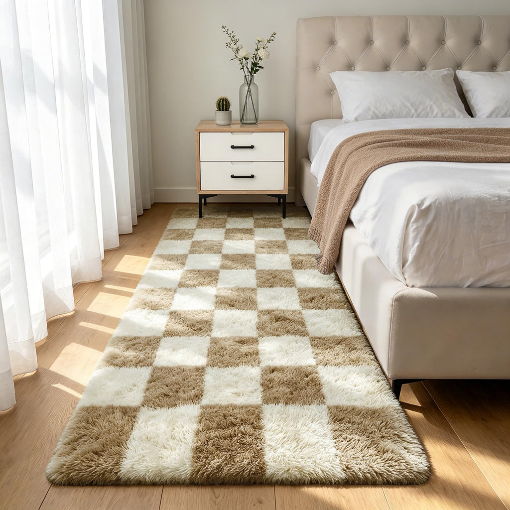 Shag Area Rugs for Bedroom Living Room,4X6 Ultra Soft Fluffy Area Rugs for Dorm,Indoor Carpet Plush Rugs for Home Decor,Tie-Dye Grey