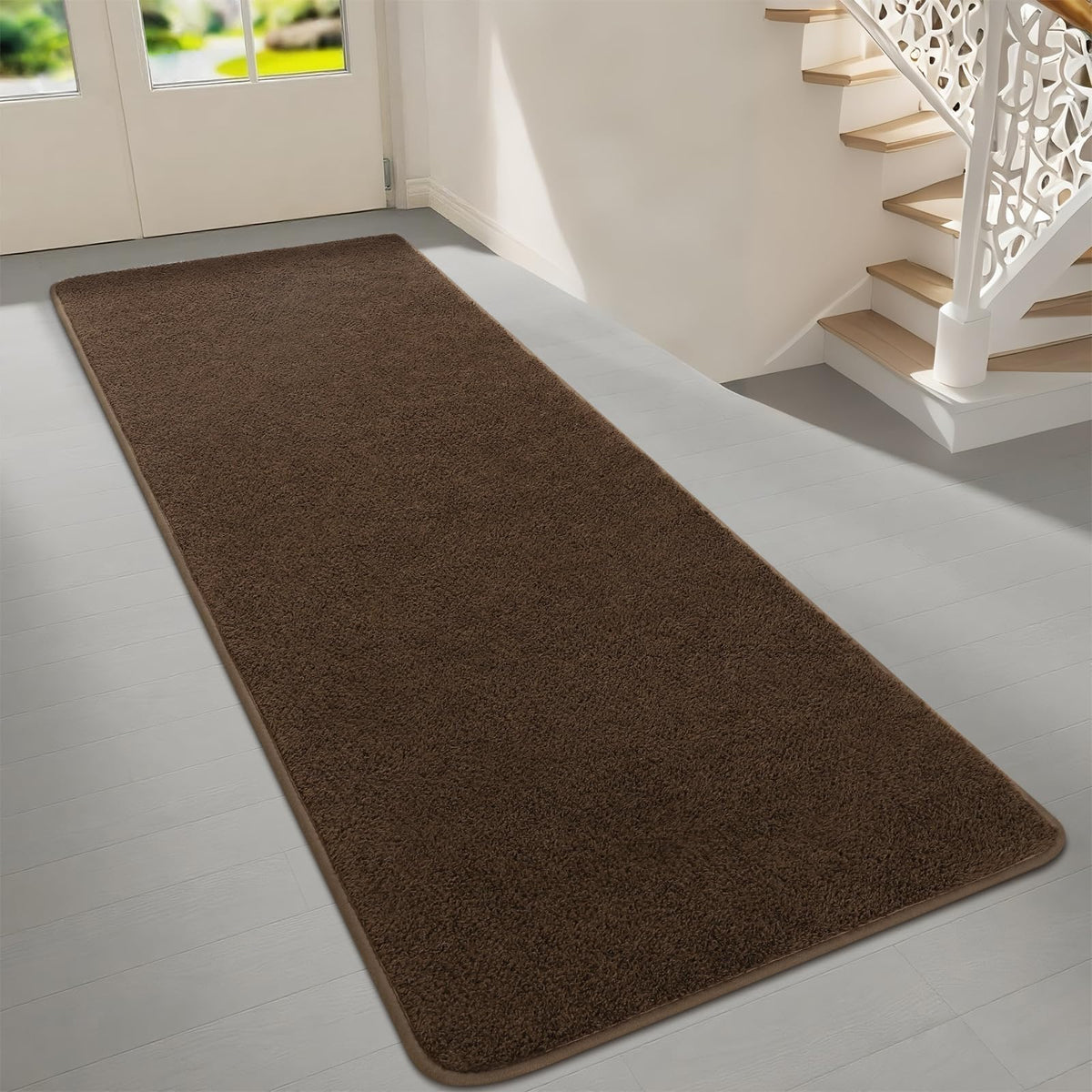6x9 Feet Grey Area Rugs for Bedroom, Indoor Washable Memory Foam Rug for Living Room, Modern Aesthetic Minimalist Non-Slip Carpets for Kids Boys Girls Adults Dorm Home Decor