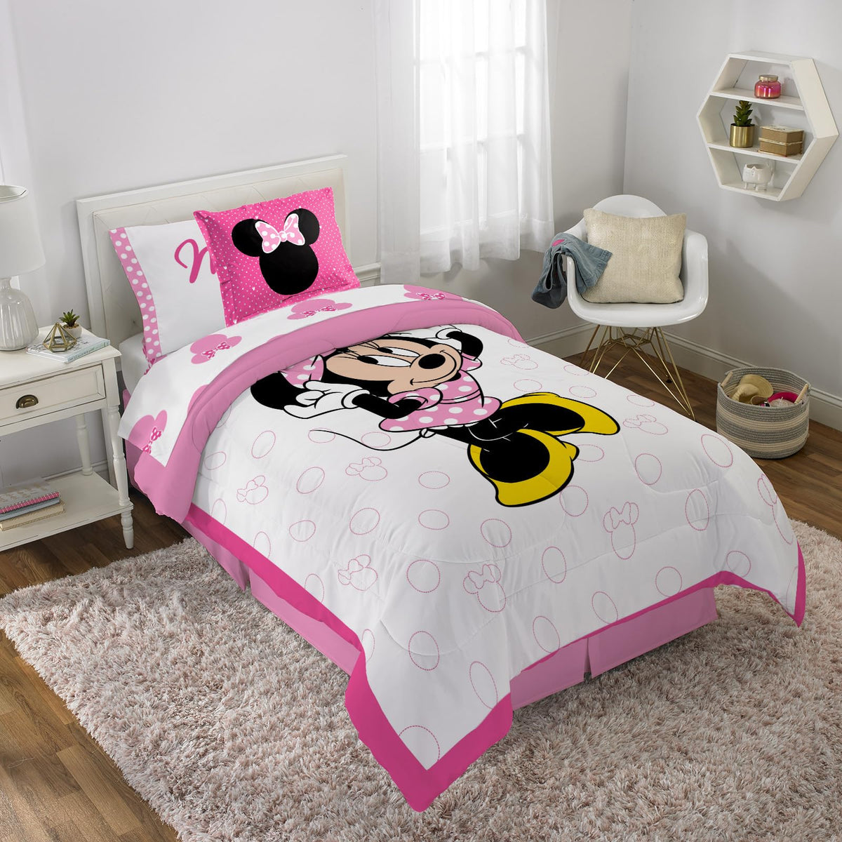 Disney Lilo & Stitch Twin Comforter Set, 5 Pc Bed in a Bag, Reversible