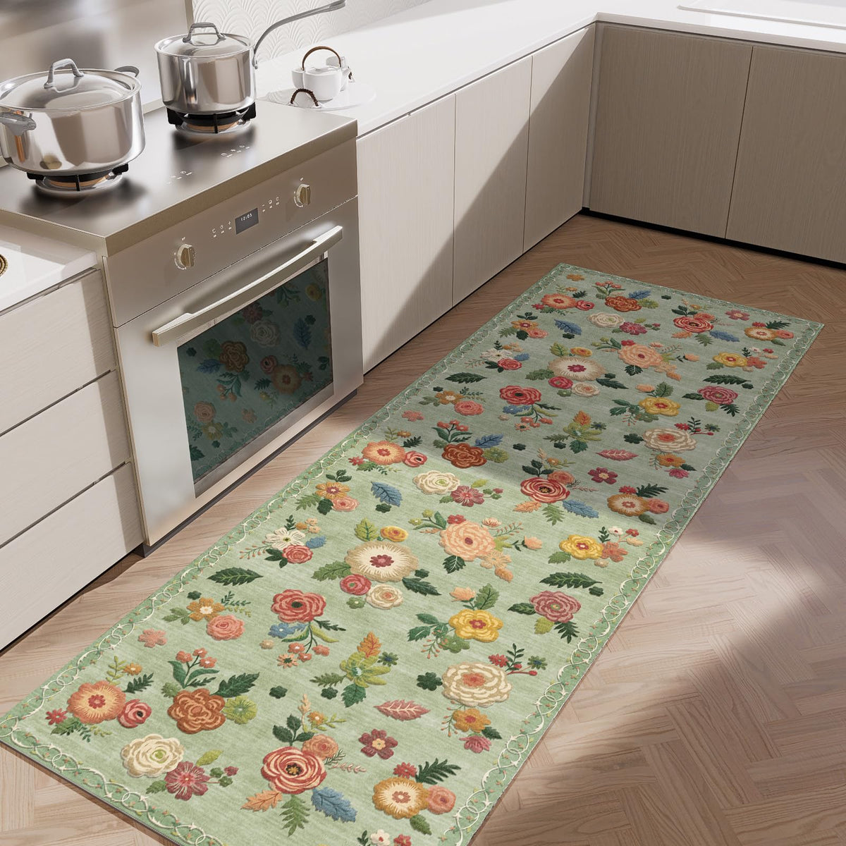 5x7 Area Rug for Living Room: Washable Bedroom Rug Non Slip Low Pile Carpet