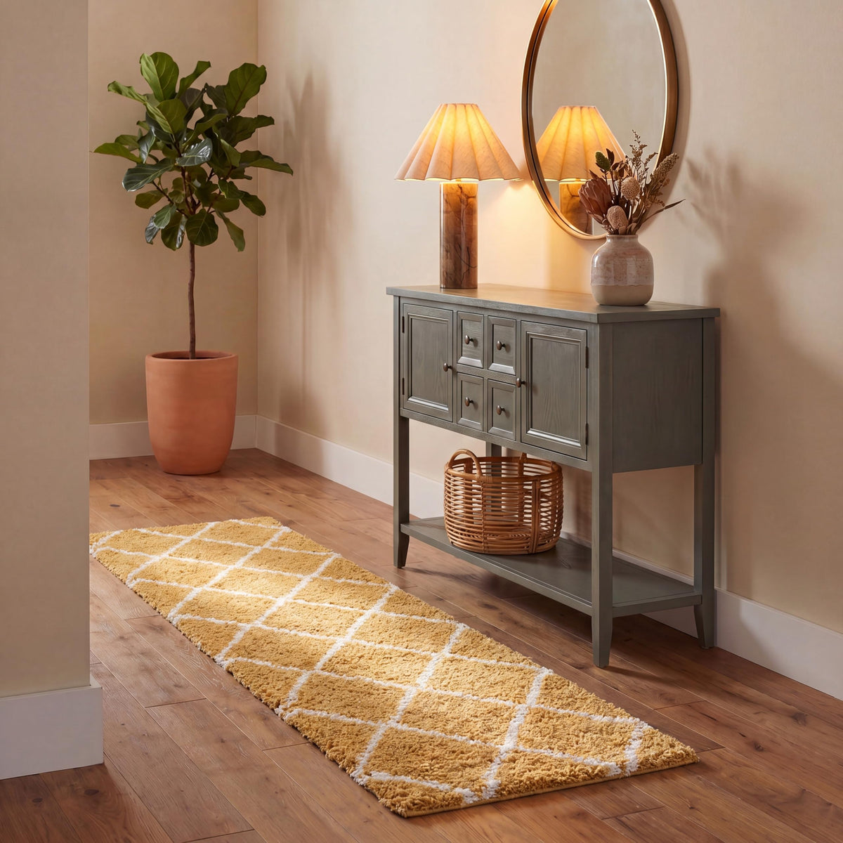SAFAVIEH Hudson Shag Accent Rug 3'x5', Soft Plush Grey & Beige SGH281J