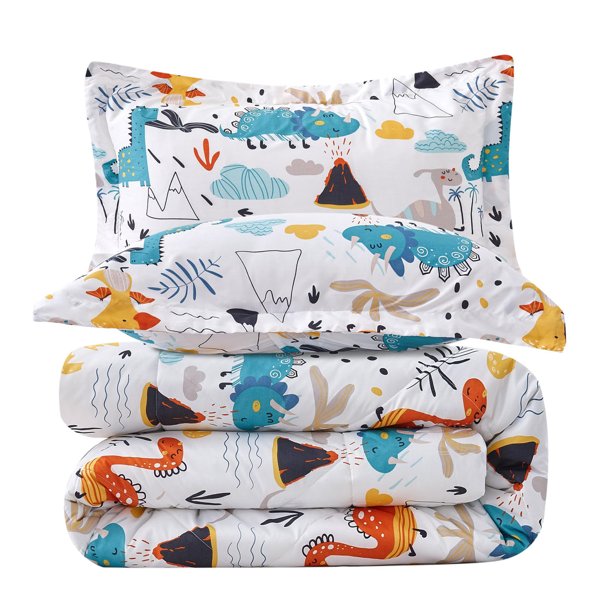 JSD Green Forest Animal Kids Comforter Set Twin Size