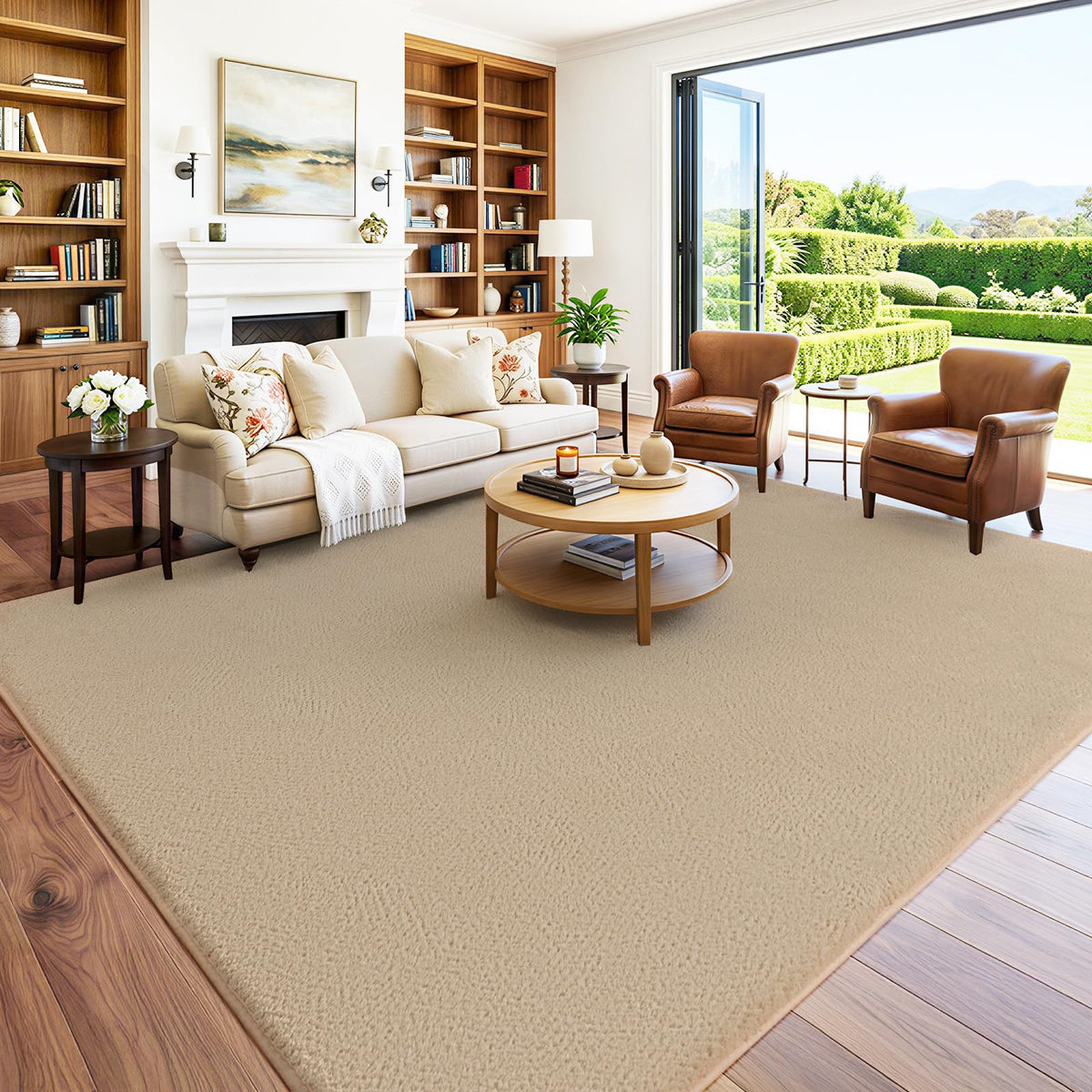 4x6 Black Area Rugs for Living Room, Non-Shedding Memory Foam Carpet