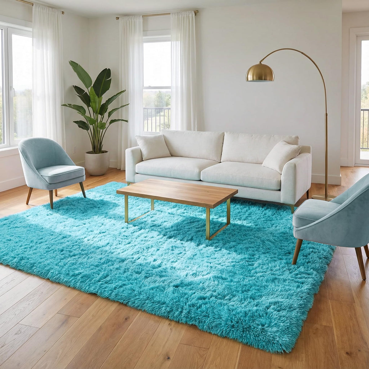 Merelax Soft Area Rug for Livingroom Bedroom, Machine Washable 4x6 Black Rugs Fluffy Shaggy Bedside Rug, Non Slip Indoor Carpet for Nursery Kids Room Home Decor Aesthetic