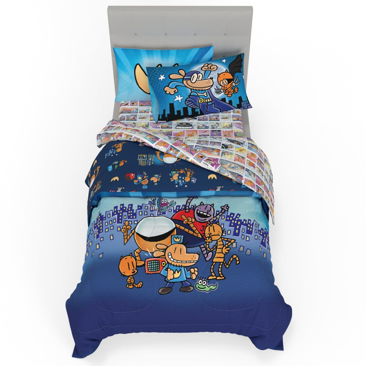 Franco Gabby's Dollhouse Kids Bedding Super Soft Microfiber Comforter and Sheet Set, 4 Piece Twin Size, (Officially Licensed Product)