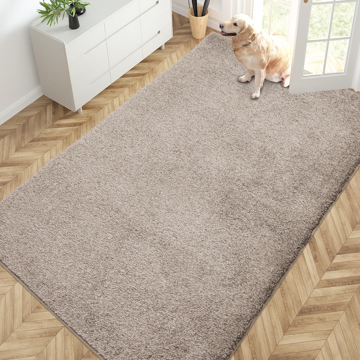 PURRUGS Dirt Trapping Indoor Door Mat, 20" x 31.5", Bluish Grey-Black