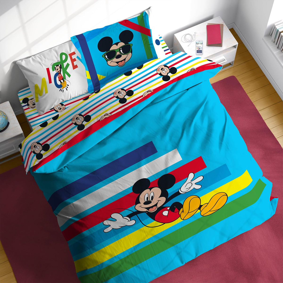 Sunny Side Up Bluey & Friends Full Comforter Set - 7 Piece Kids Bedding Includes Comforter, Sheets & Pillow Cover - Super Soft Microfiber Bed Set