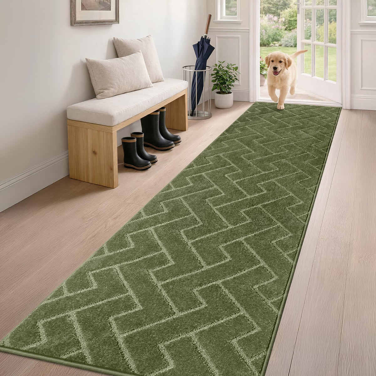 PURRUGS Dirt Trapping Door Mat Indoor Entrance, 20" x 31.5", Grey