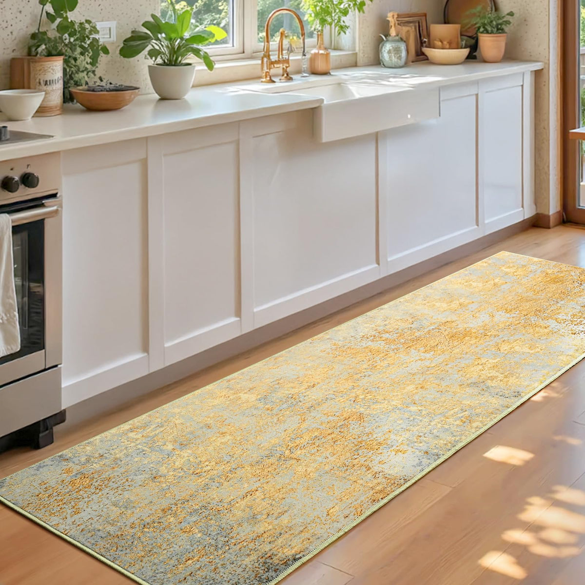 Living Room Rug 5x7 Gray Area Rug Machine Washable Boho Rug Non Slip Abstract Vintage Indoor Large Rugs for Bedroom, Classroom, College Dorm, Farmhouse, Dining Room, Kids Playroom