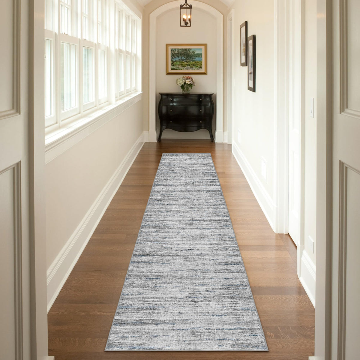 5x7 Area Rugs - Ultra-Thin Washble Rugs,Non-Slip Low Pile Abstract Print Rugs for Living Room,Home Office Decor,Stain Resistant Machine Washable Area Rug