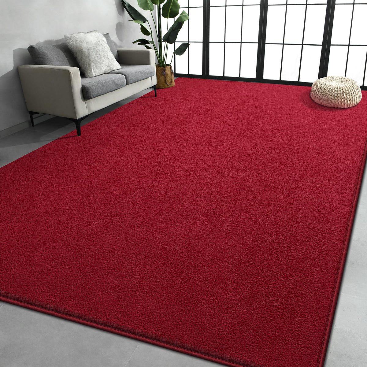 Large Area Rugs for Living Room Bedroom, Minimalist Modern Shag Rug, Soft