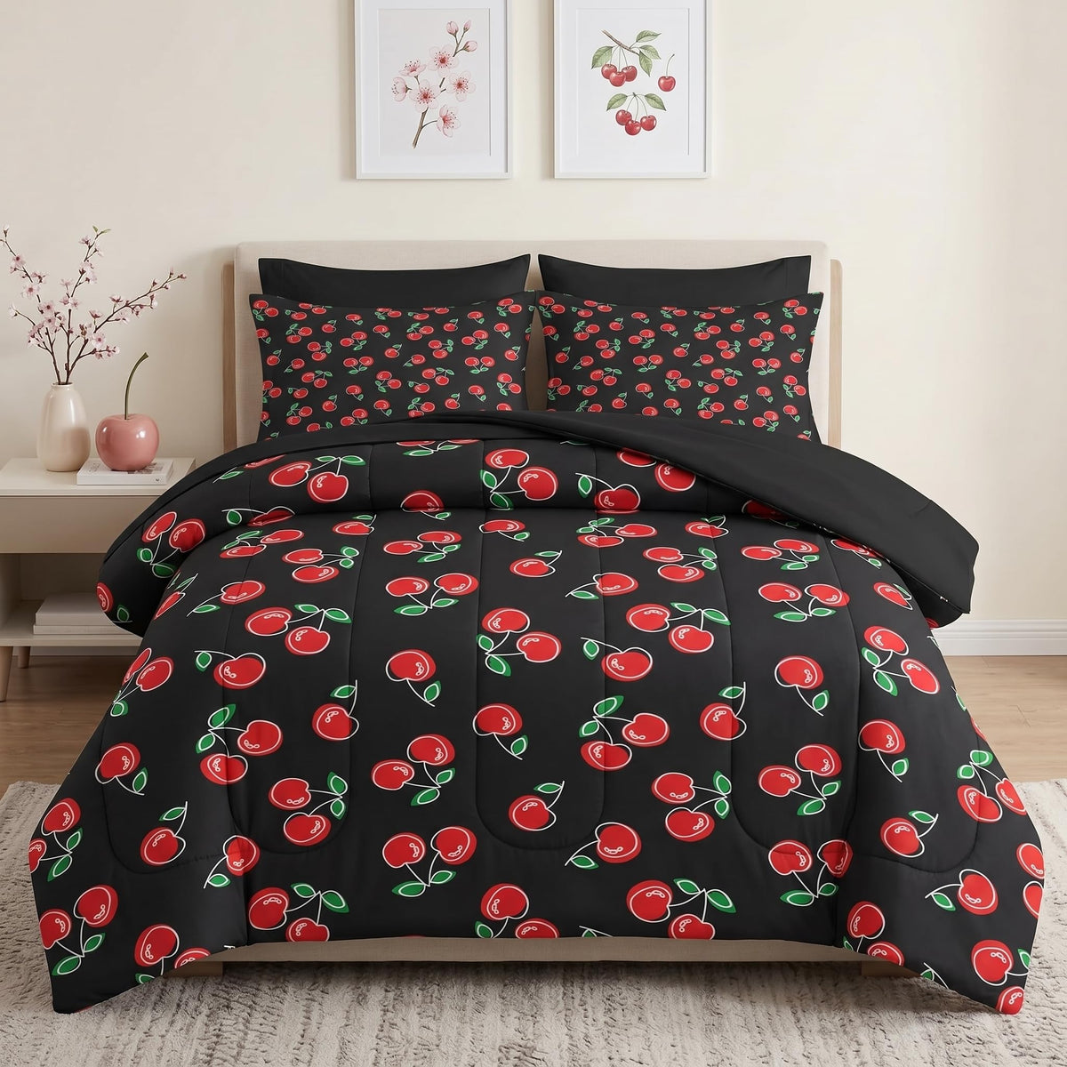 Nesker Twin Comforter Set for Boys, 5 Pieces Dinosaur Bedding for Kids