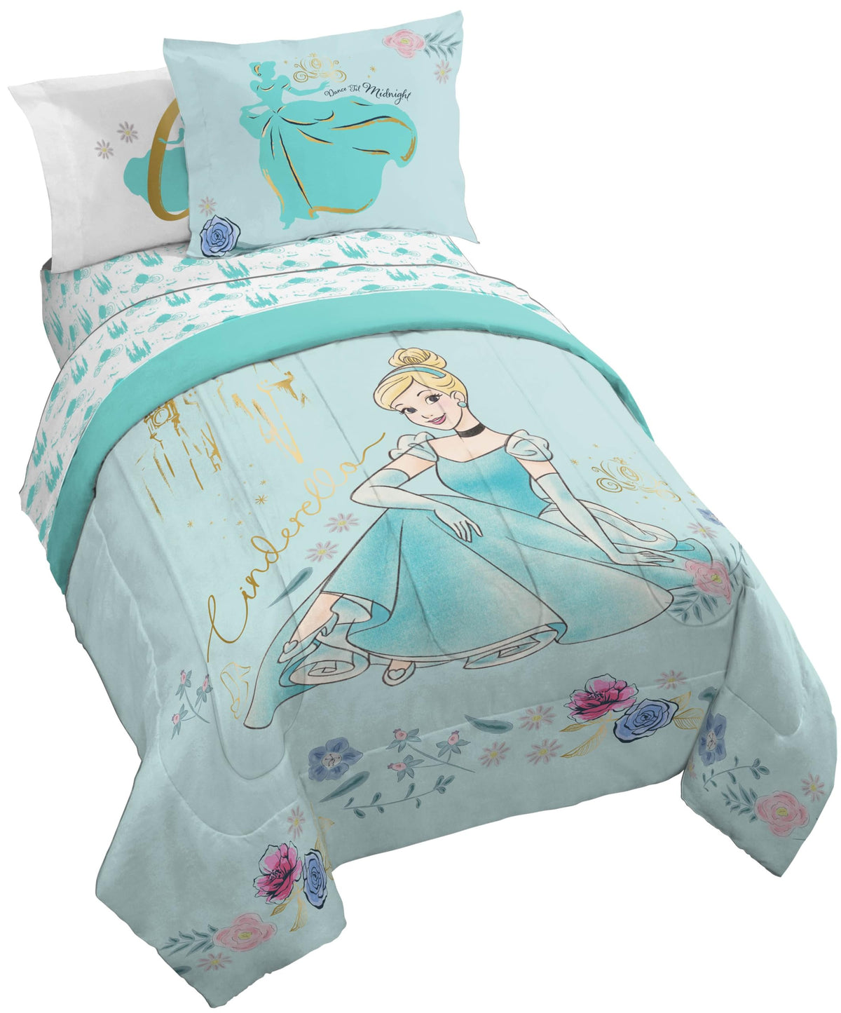 Disney Winnie The Pooh Twin Comforter Set 5 Piece Cartoon Bedding, Beige