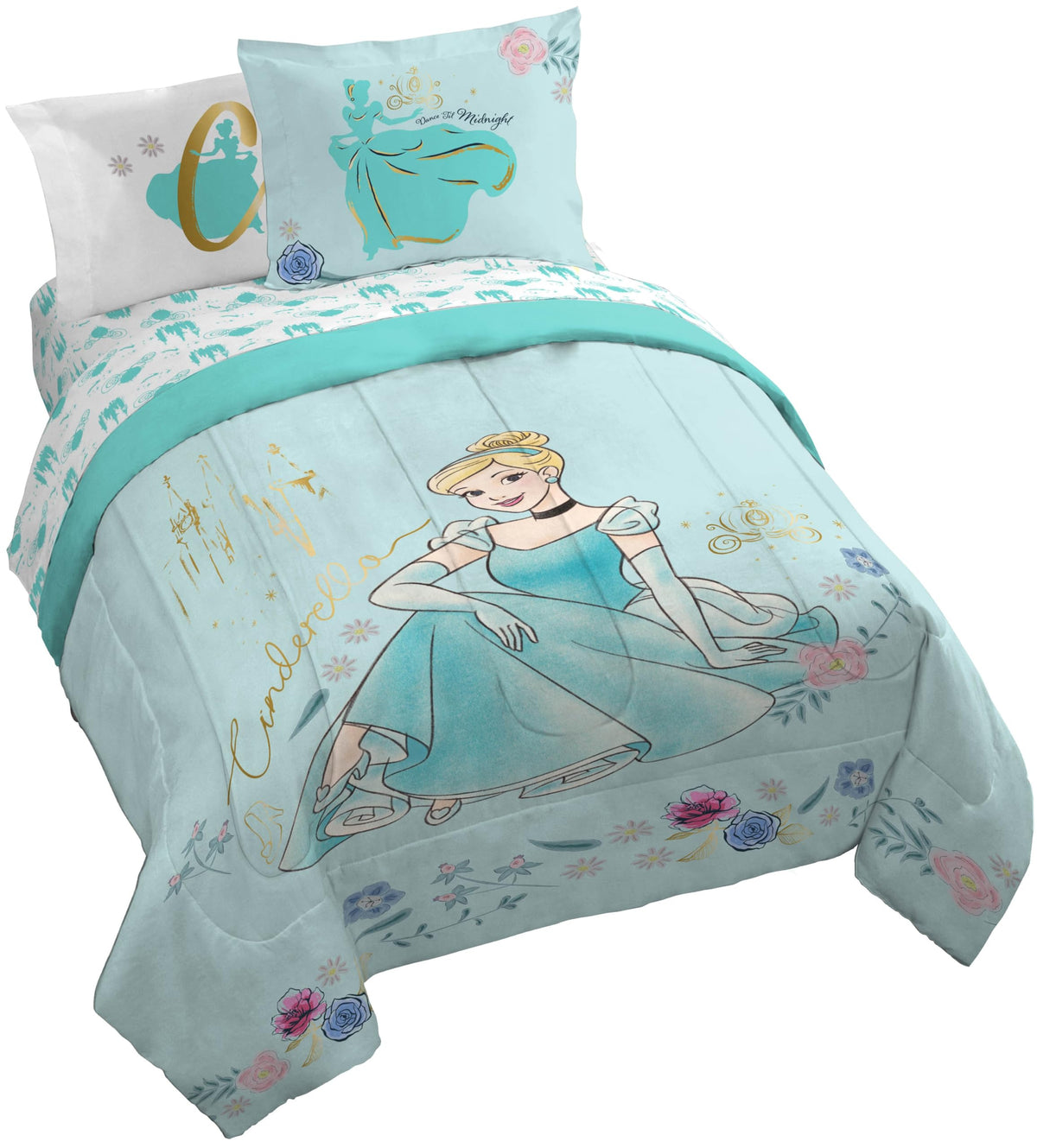 Disney Winnie The Pooh Twin Comforter Set 5 Piece Cartoon Bedding, Beige