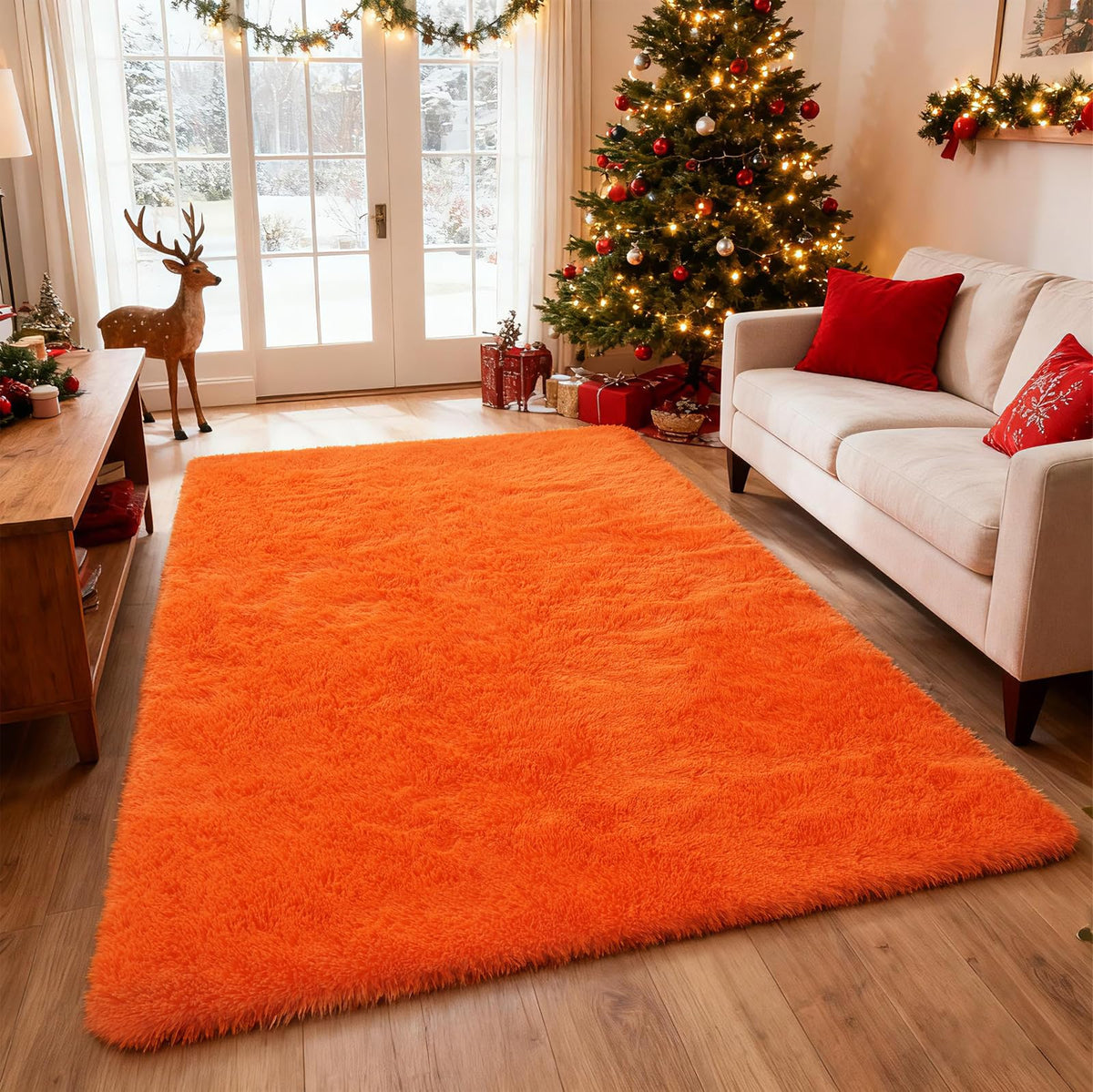 Shag Area Rugs for Bedroom Living Room,4X6 Ultra Soft Fluffy Area Rugs for Dorm,Indoor Carpet Plush Rugs for Home Decor,Tie-Dye Grey