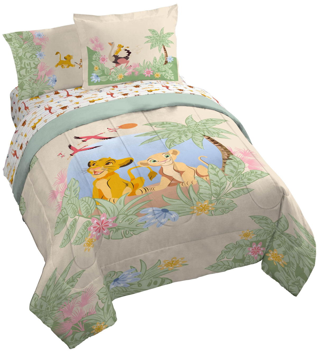 Disney Frozen Kids Full Comforter Set 7 Piece Bed in a Bag, Purple