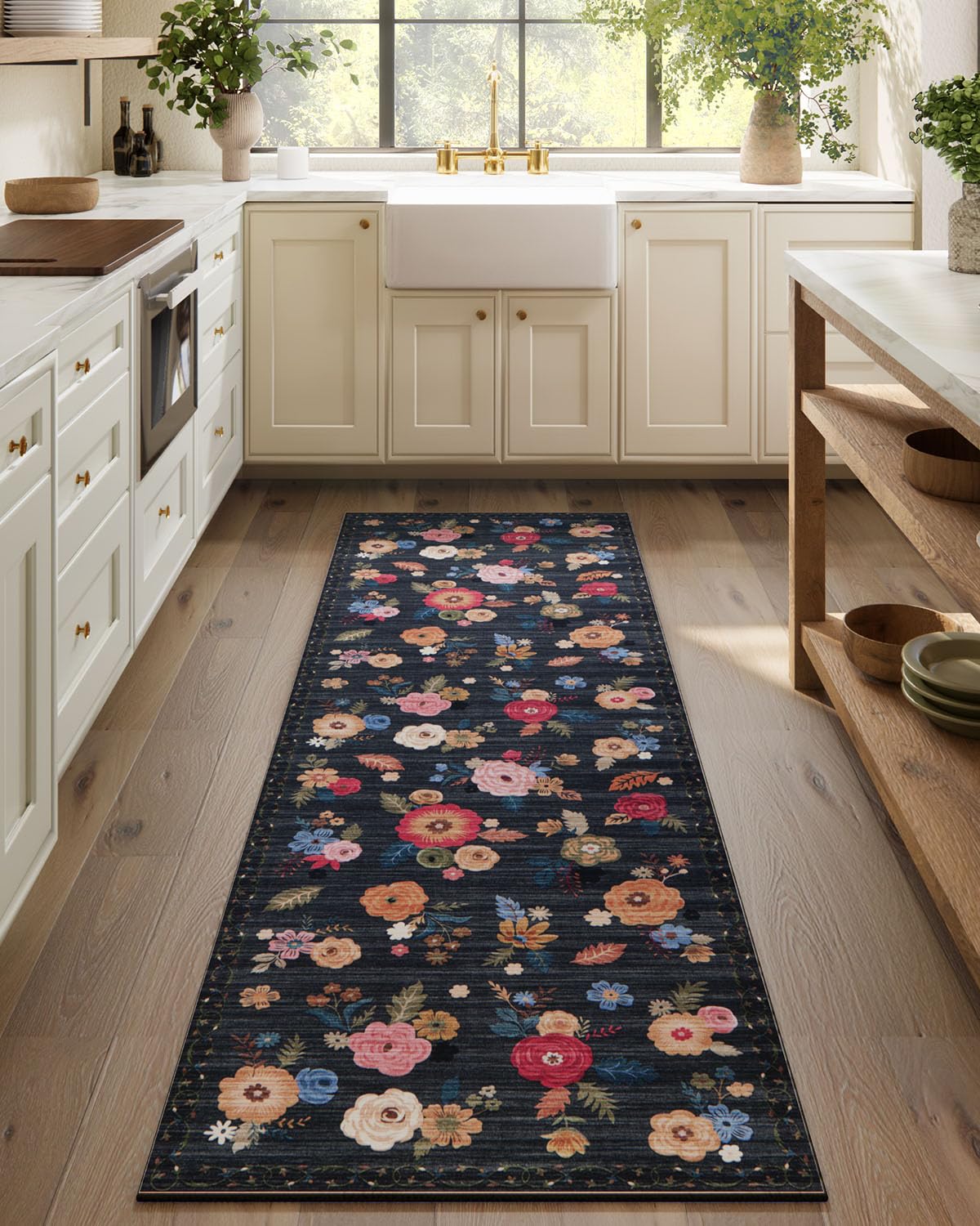 5x7 Area Rug for Living Room: Washable Bedroom Rug Non Slip Low Pile Carpet