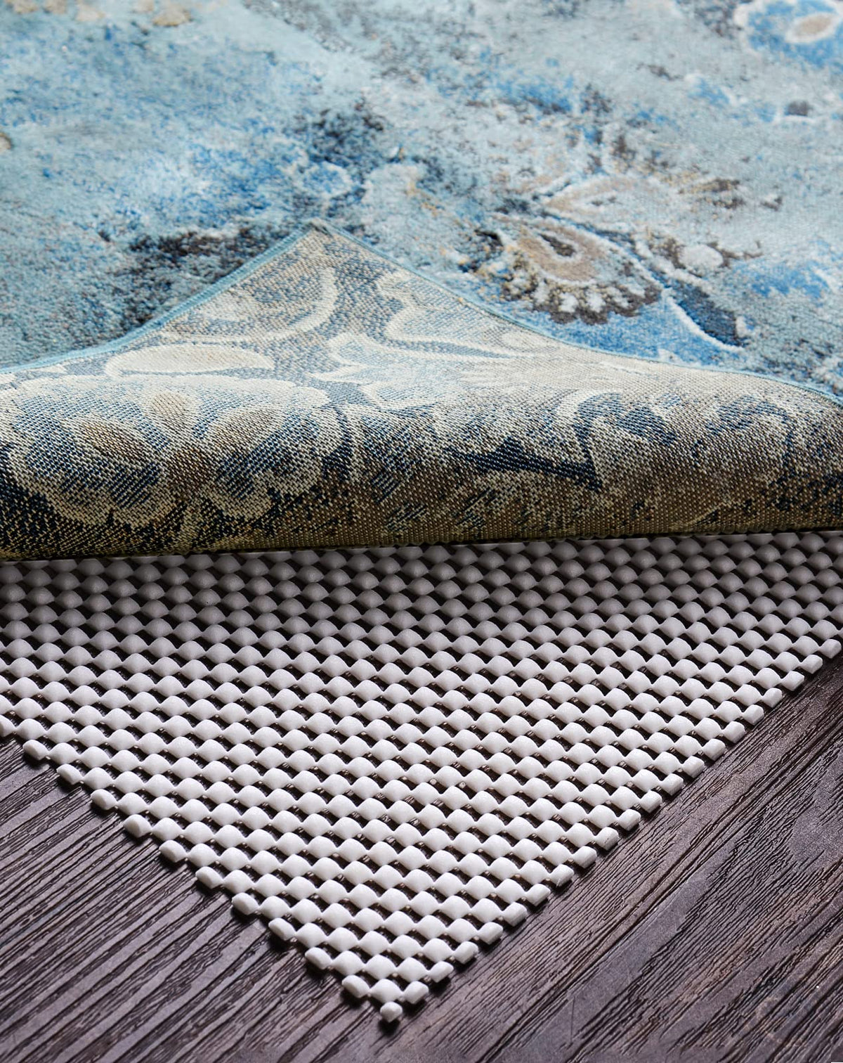Veken Non Slip Rug Pad Gripper for Hardwood Floors, Strong Anti Slip and Skid Mat, Keep Rugs Safe and in Place for Tile, Carpet Liner Grippers Under Area Rugs, 2x3 Ft Pads