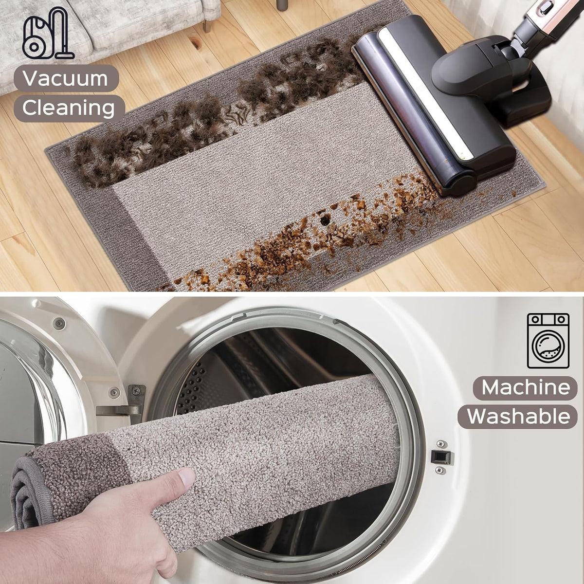 Area Rug 48" x 72", Kitchen Rug for Floor, Bedroom, Roll Packing
