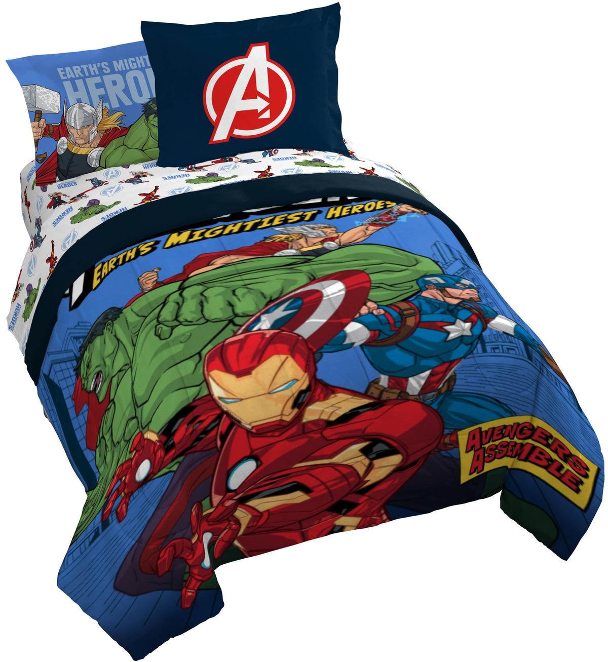 Jay Franco Kids Comforter Set Includes Sheets and Pillow Covers - Soft and Cozy Bed Set for Stylish Room Decor, Official Licensed Bedding, Grey - Toy Story, 7 Piece Full