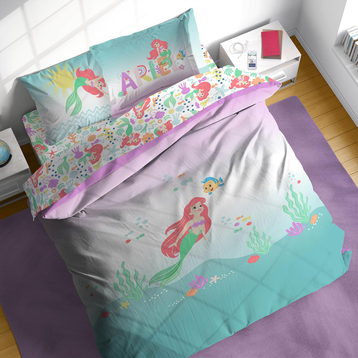 Sunny Side Up Bluey & Friends Full Comforter Set - 7 Piece Kids Bedding Includes Comforter, Sheets & Pillow Cover - Super Soft Microfiber Bed Set