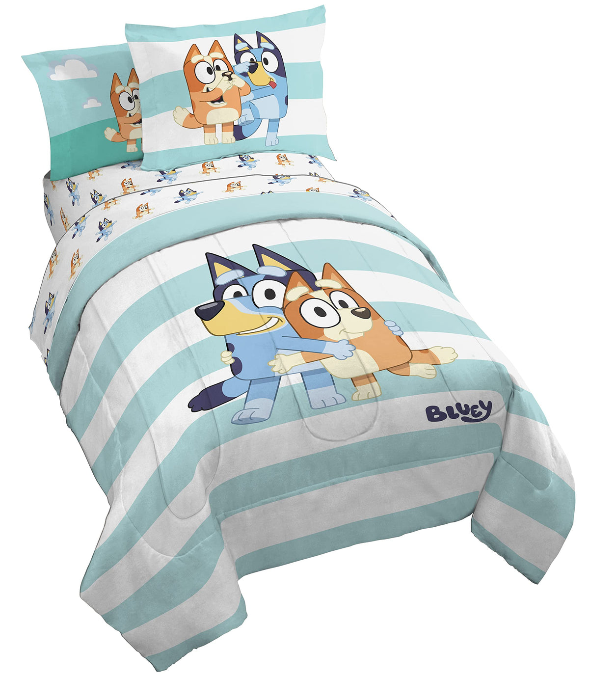 Disney Frozen Kids Full Comforter Set 7 Piece Bed in a Bag, Purple