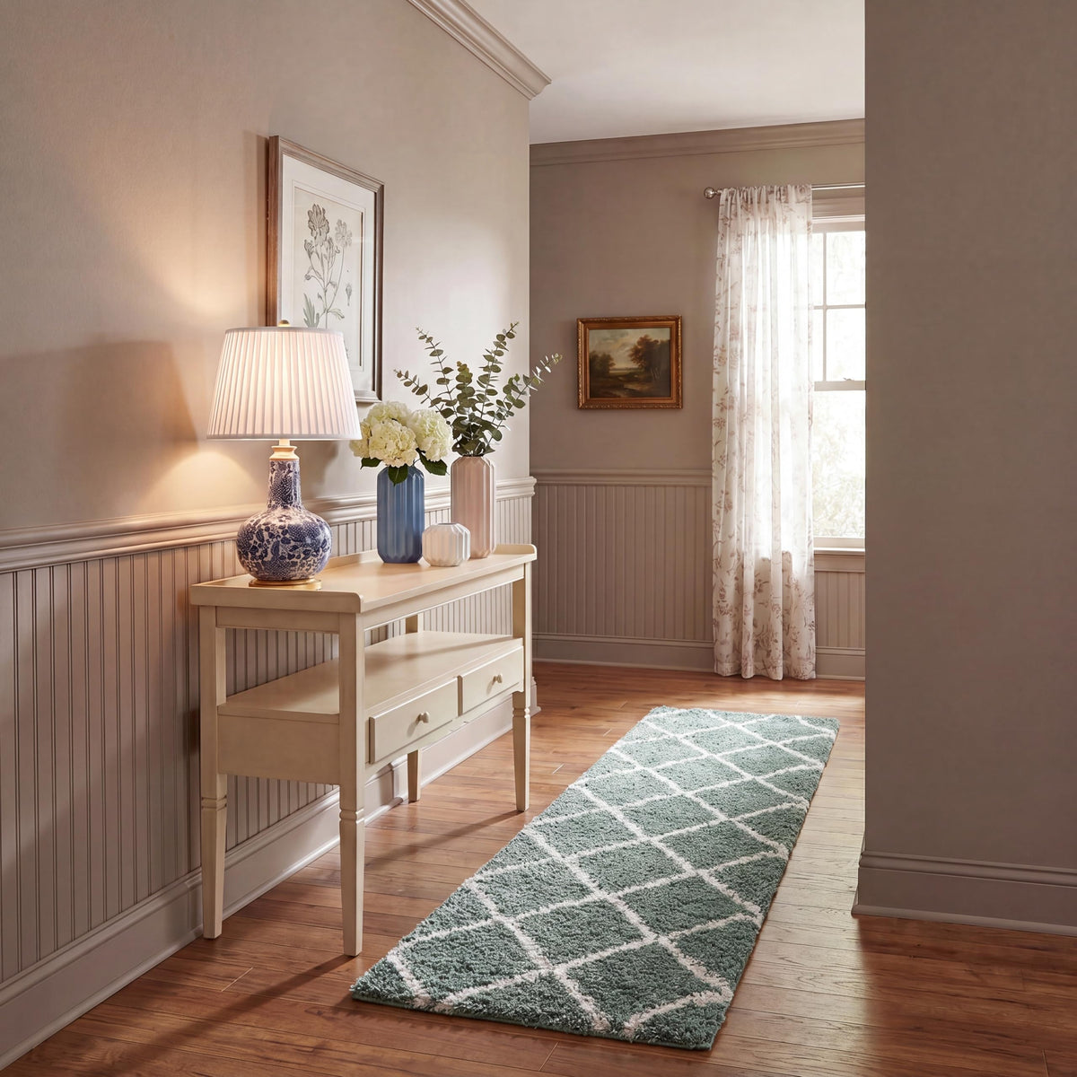 SAFAVIEH Hudson Shag Accent Rug 3'x5', Soft Plush Grey & Beige SGH281J