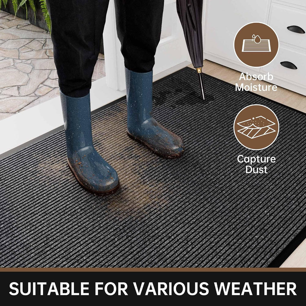 Front Door Mat, 48" x 36" Heavy Duty Indoor Outdoor Doormat