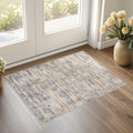 UERMEI 6x9 Area Rug for Living Room Washable Abstract Blue Brown Carpet