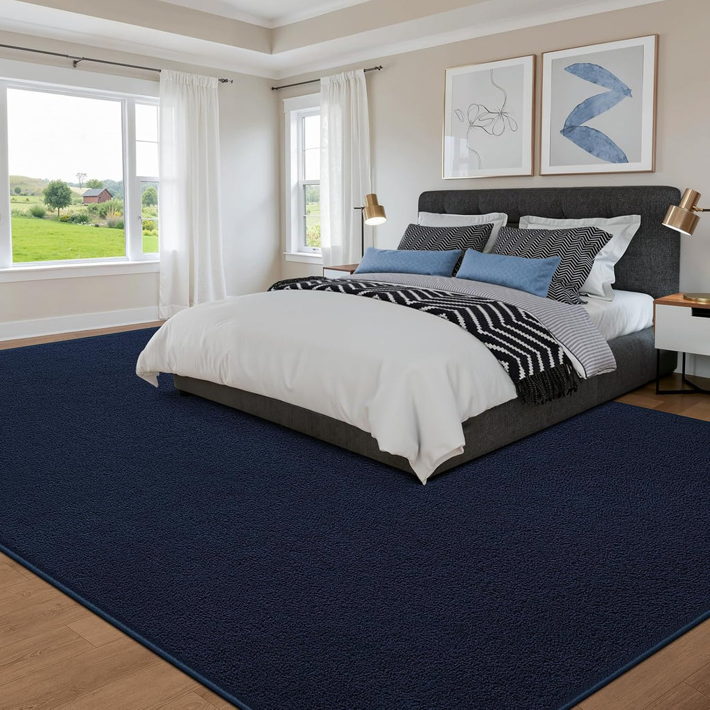 Deerhoo Area Rugs for Living Room Bedroom, 4 x 6 Ft, Navy Blue