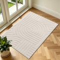 Pauwer 5x7 Area Rug for Living Room, Modern Bedroom Floor Carpet, Beige