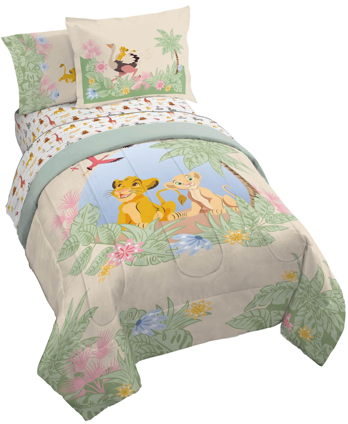 Disney Frozen Kids Full Comforter Set 7 Piece Bed in a Bag, Purple