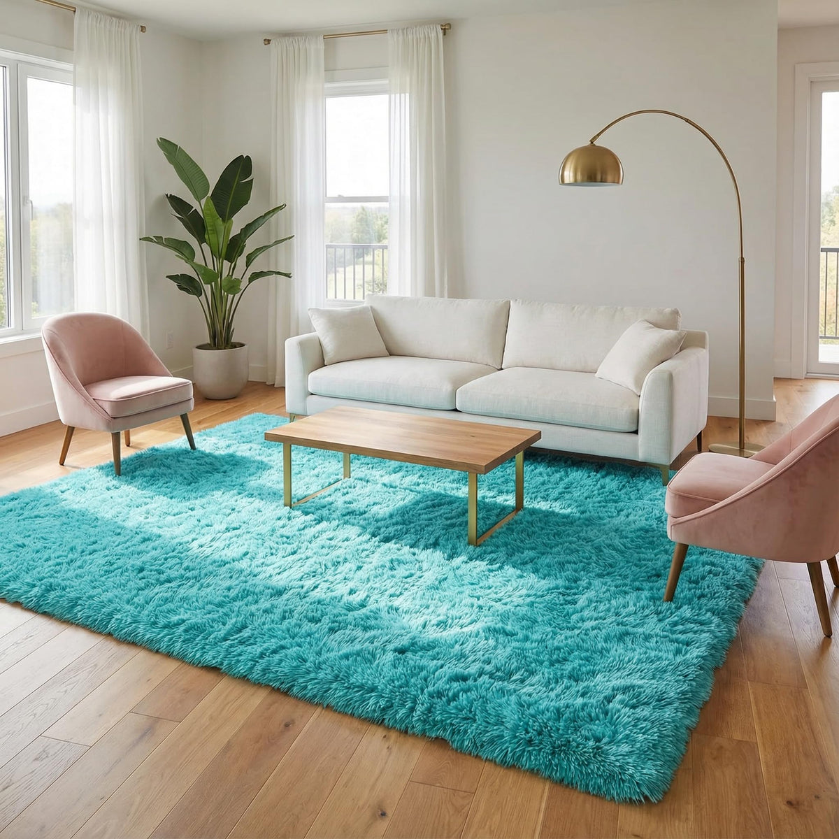 Merelax Soft Area Rug for Livingroom Bedroom, Machine Washable 4x6 Black Rugs Fluffy Shaggy Bedside Rug, Non Slip Indoor Carpet for Nursery Kids Room Home Decor Aesthetic