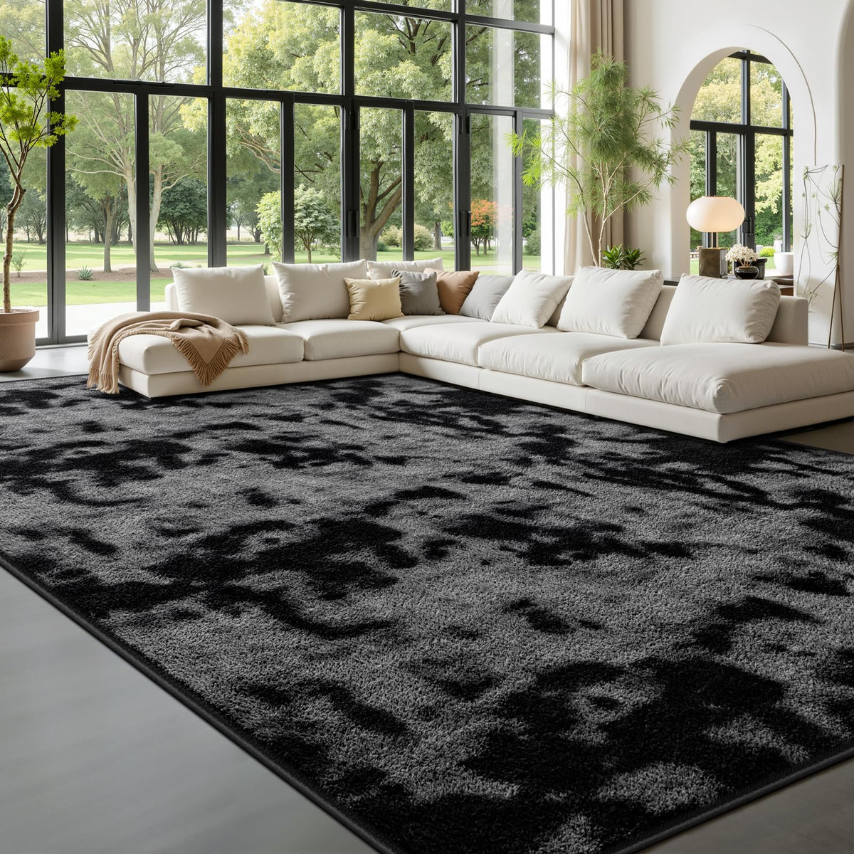 Deerhoo Area Rugs for Living Room Bedroom, 4 x 6 Ft, Navy Blue