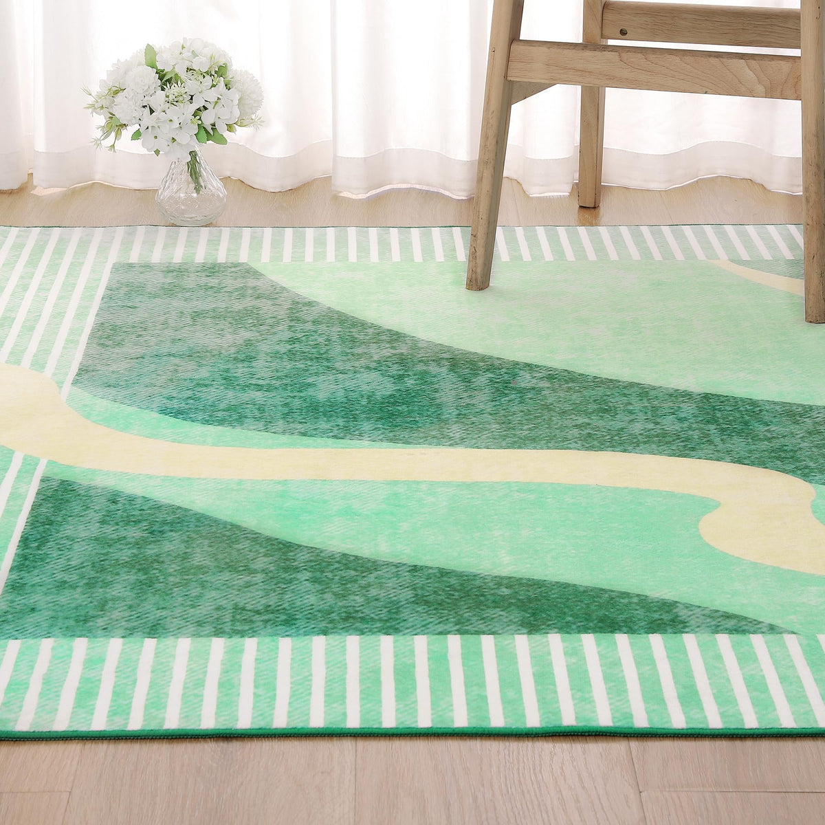 Living Room Rug 5x7 Gray Area Rug Machine Washable Boho Rug Non Slip Abstract Vintage Indoor Large Rugs for Bedroom, Classroom, College Dorm, Farmhouse, Dining Room, Kids Playroom