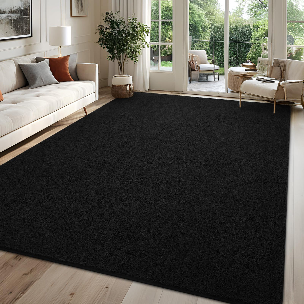4x6 Grey Area Rug Modern Aesthetic Minimalist