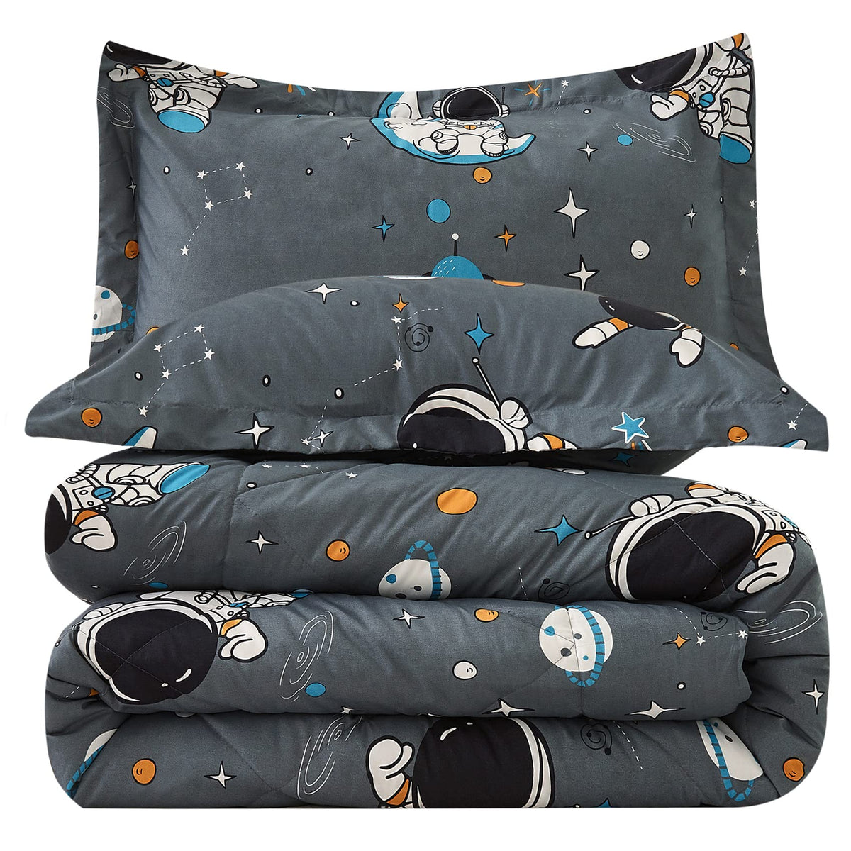JSD Green Forest Animal Kids Comforter Set Twin Size