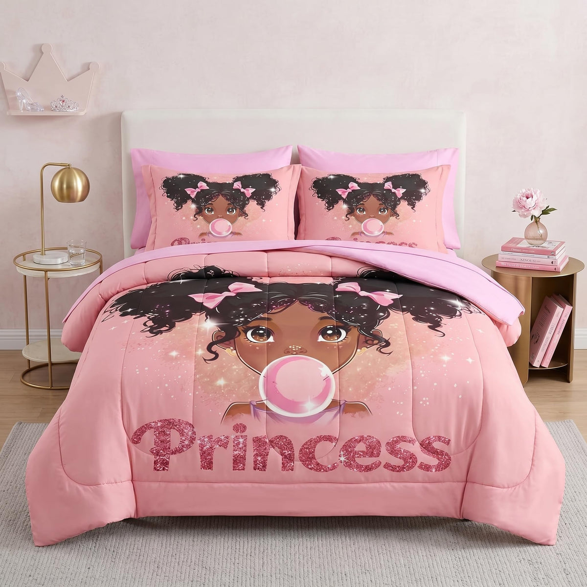 Nesker Twin Comforter Set for Boys, 5 Pieces Dinosaur Bedding for Kids