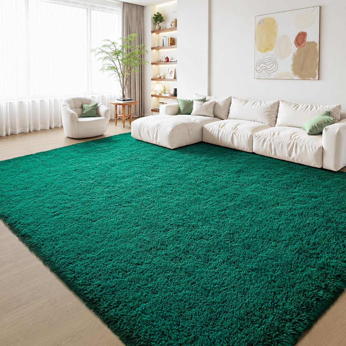 Zentavio Area Rugs for Living Room Grey Rugs for Bedroom 4x6 Carpet Fluffy Furry Soft Shag Aesthetic Plush High Pile Gray Throw Rug for Nursery Kids Room Dorm