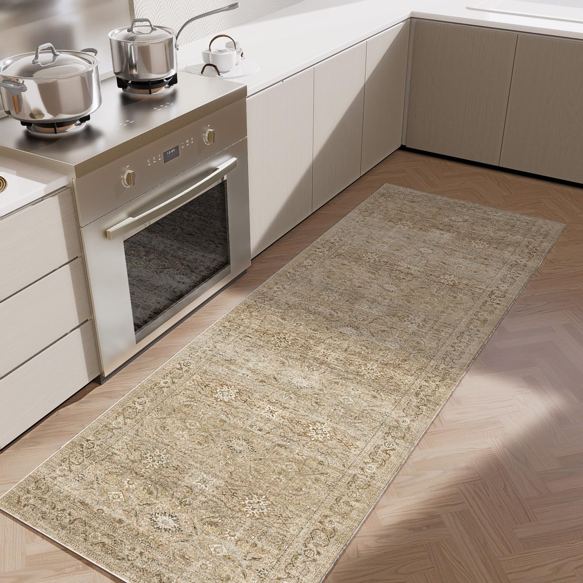 5x7 Area Rug for Living Room: Washable Bedroom Rug Non Slip Low Pile Carpet