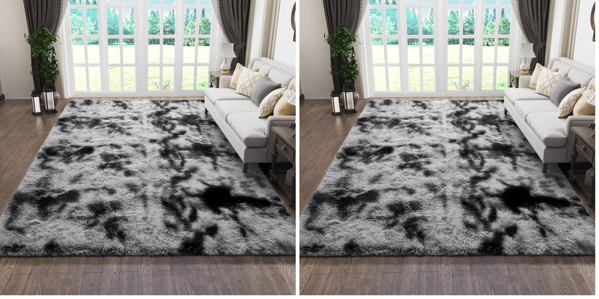 Ophanie Round Rugs 5Ft Ivory Circle Area Rug,Baby Nursery Living Room Bedroom Decor Circular Carpet 5 Foot,Fluffy Fuzzy Shag Plush Cream for Kids Boys Girls Teen with Over 99 pcs Pile fibers