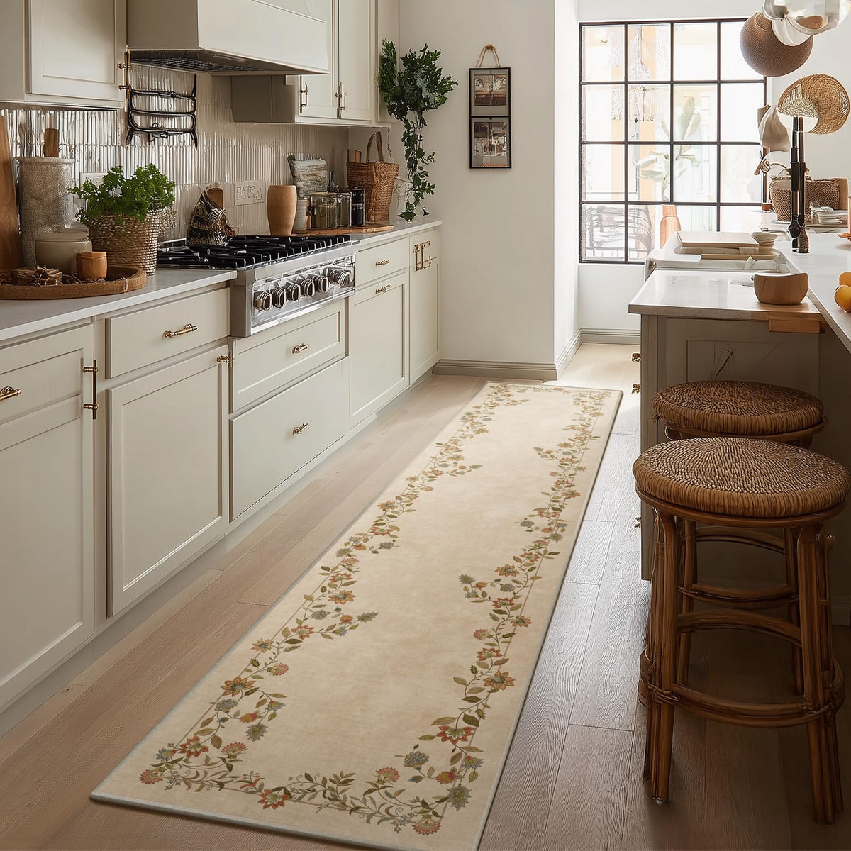 5x7 Area Rug for Living Room: Washable Bedroom Rug Non Slip Low Pile Carpet
