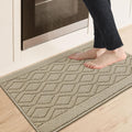 COSY HOMEER 48x20Inch/30X20Inch Kitchen Rug Mats,Grey