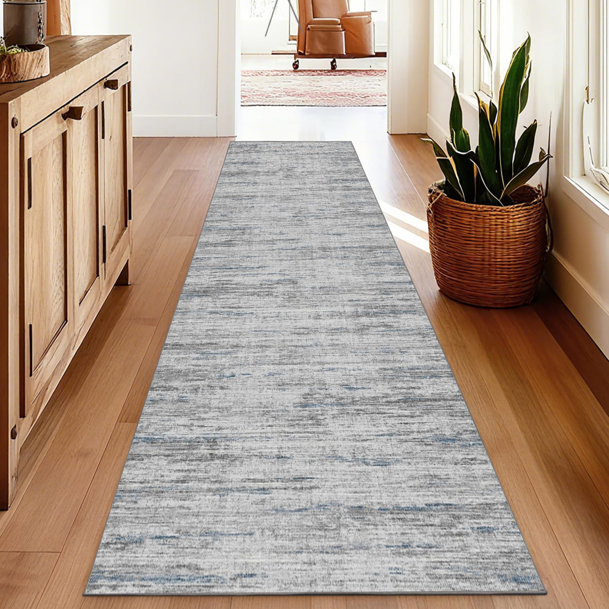 5x7 Area Rugs - Ultra-Thin Washble Rugs,Non-Slip Low Pile Abstract Print Rugs for Living Room,Home Office Decor,Stain Resistant Machine Washable Area Rug