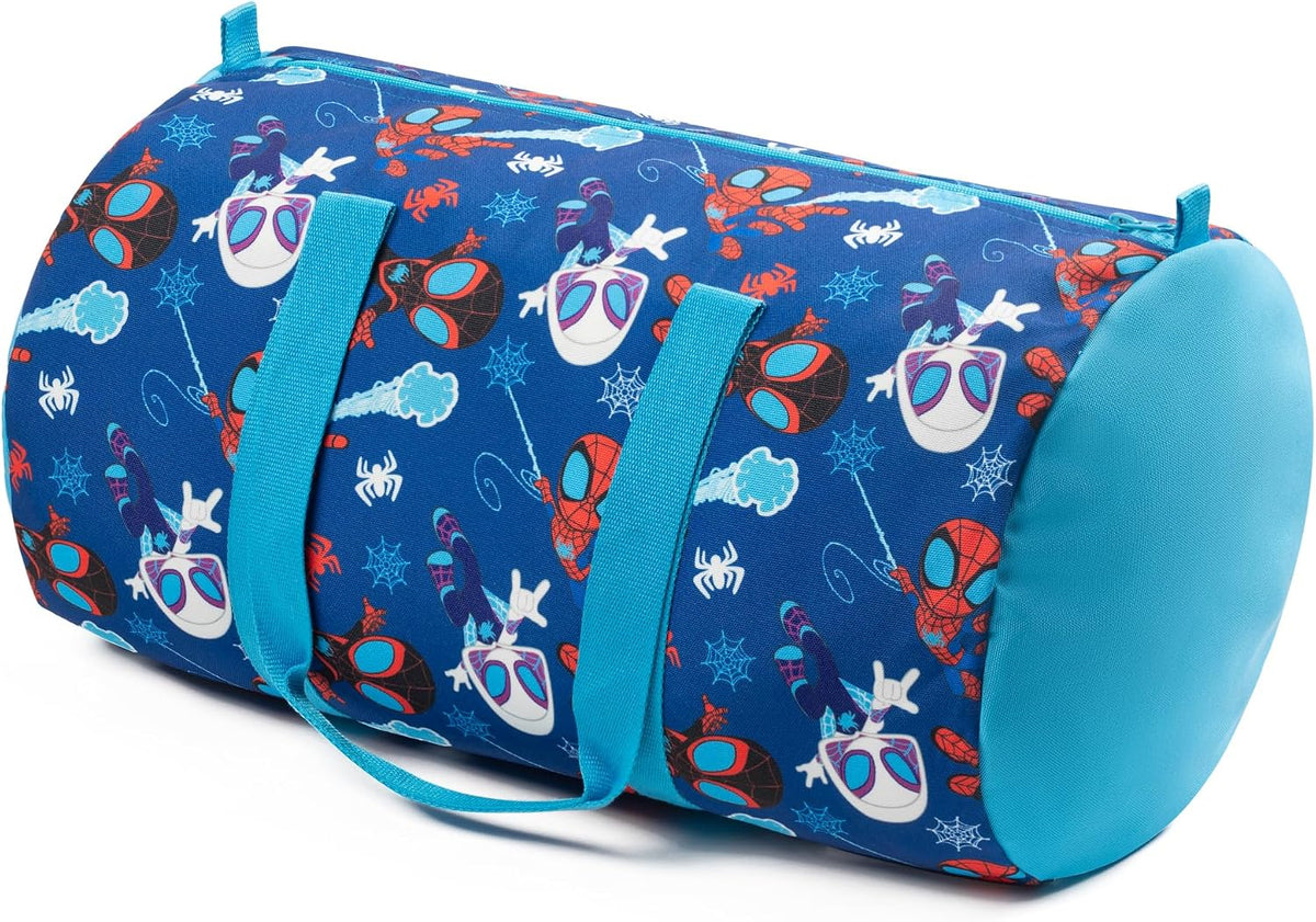 Jay Franco Marvel Spidey & His Amazing Friends Twin Size Comforter Set - 4 Piece Includes Sheet Set, Pillow Covers & Bonus Duffle Bag - Super Soft Kids Bedding with Ghost Spider and Miles Morales