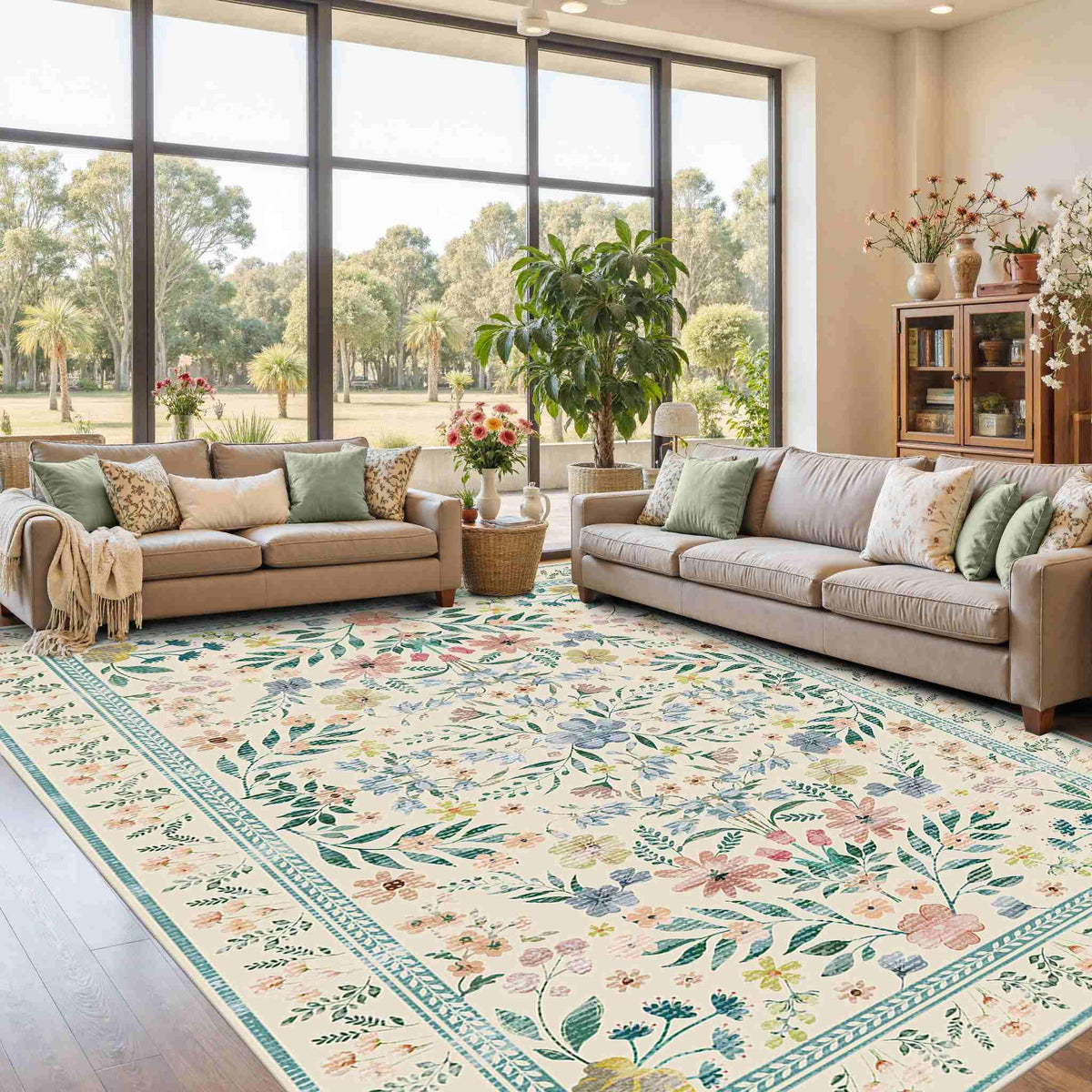 Rugxara Grey 5x7 Area Rugs for Bedroom & Living Room